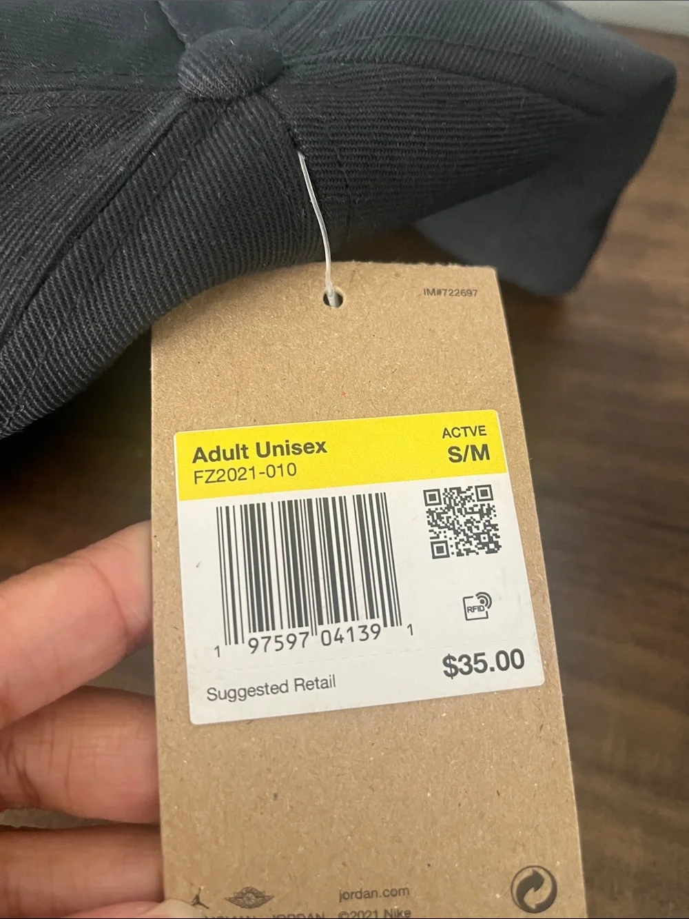 Jordan Black and White Flat Brim Cap